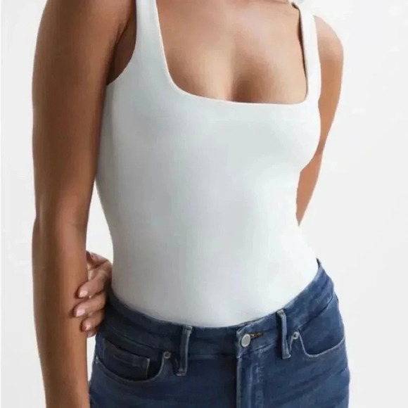 Good American Tops - GOOD AMERICAN SQUARE NECK  BODYSUIT 5/2X